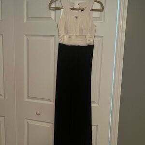 Melrose and Market Cream and Black Halter Maxi Dress